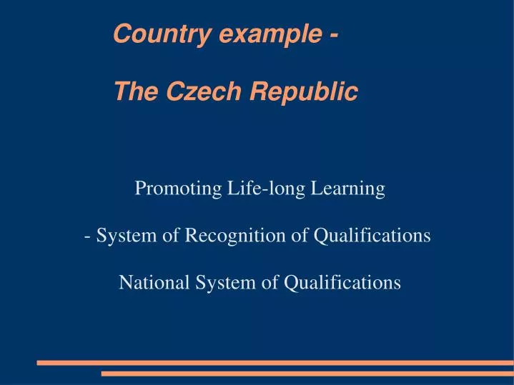 country example the czech republic
