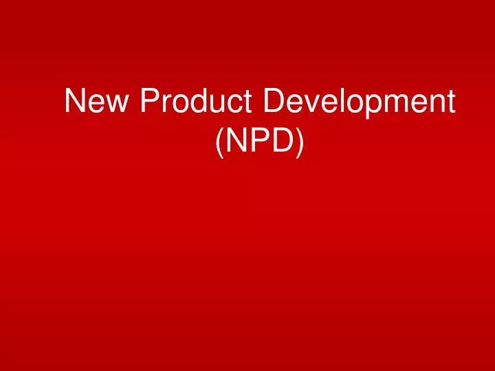 new product development npd