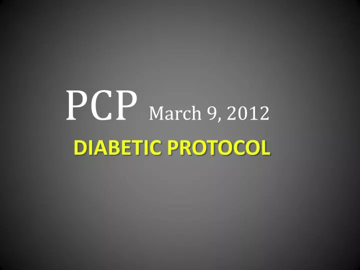 pcp march 9 2012