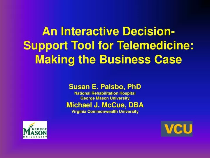 an interactive decision support tool for telemedicine making the business case