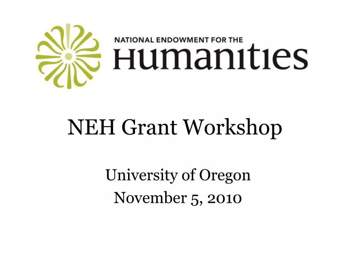 neh grant workshop