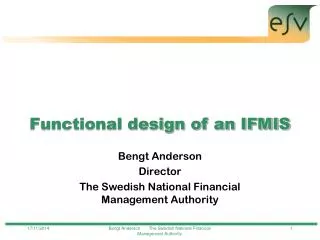 Functional design of an IFMIS