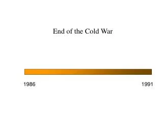 End of the Cold War