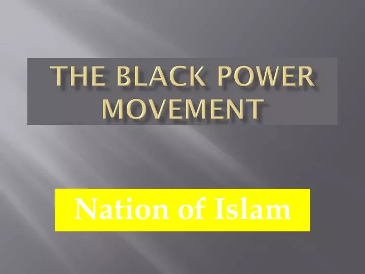 the black power movement