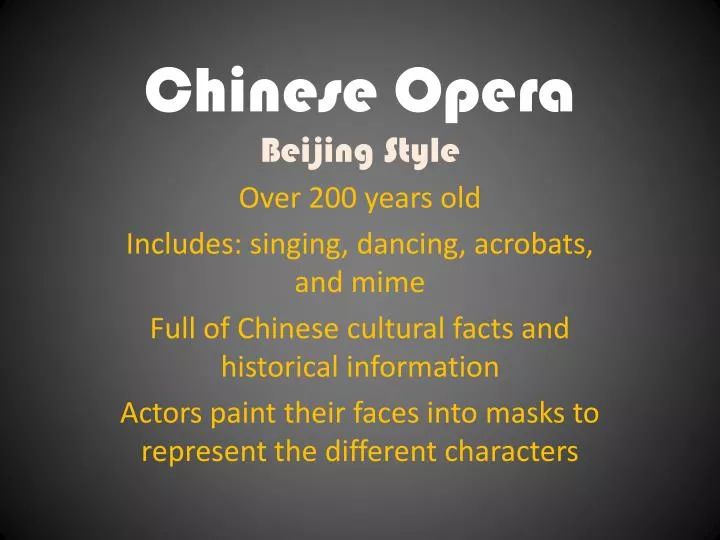 chinese opera beijing style