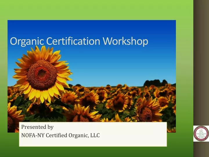 organic certification workshop