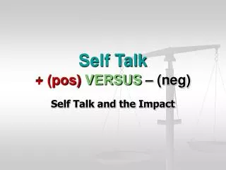 self talk pos versus neg