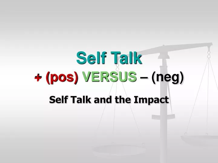 self talk pos versus neg