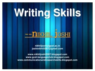 Writing Skills