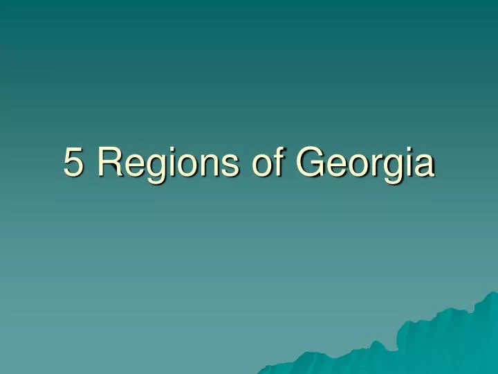 5 regions of georgia