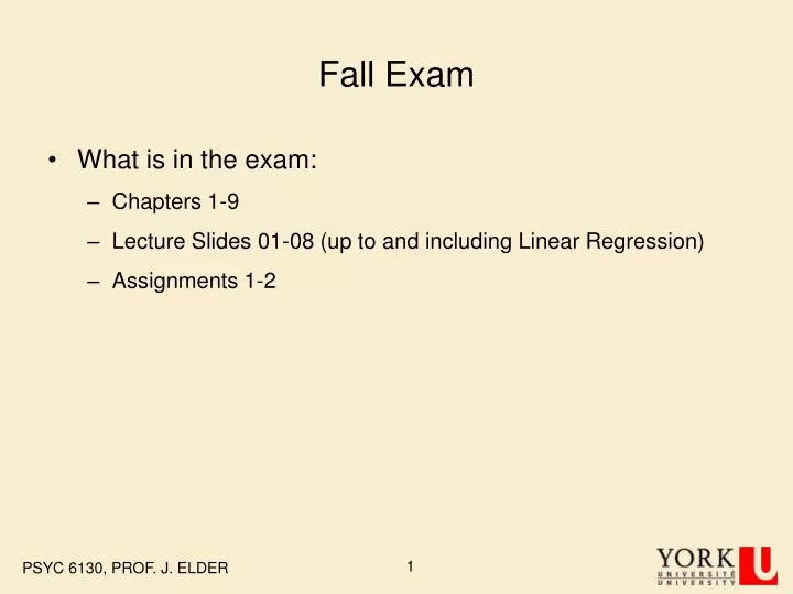 fall exam
