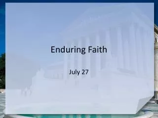 Enduring Faith