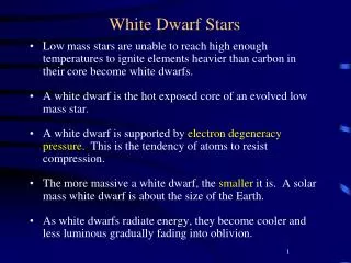 White Dwarf Stars