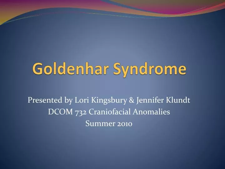goldenhar syndrome