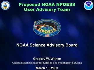 Proposed NOAA NPOESS User Advisory Team