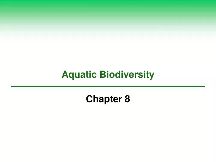 aquatic biodiversity