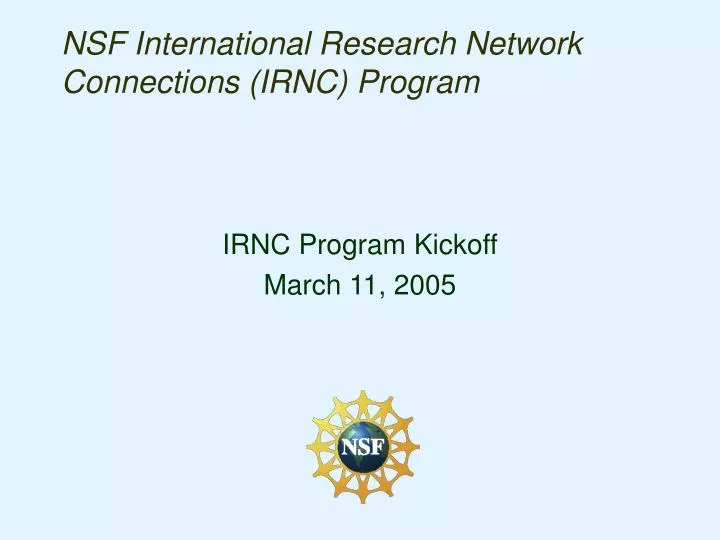 nsf international research network connections irnc program