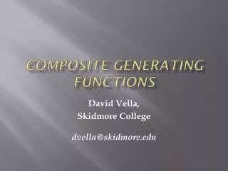 Composite Generating Functions