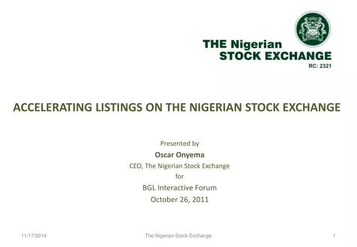 accelerating listings on the nigerian stock exchange