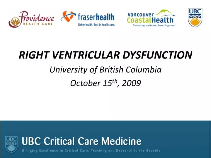 right ventricular dysfunction