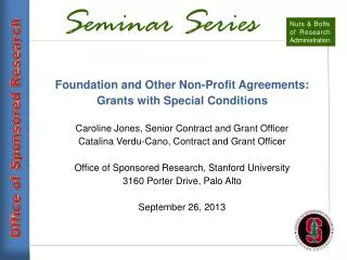 Seminar Series