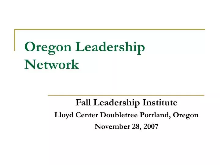 oregon leadership network