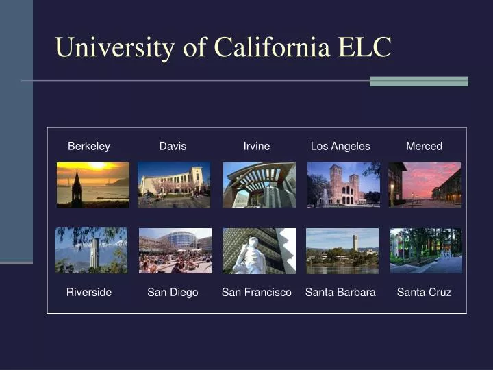 university of california elc