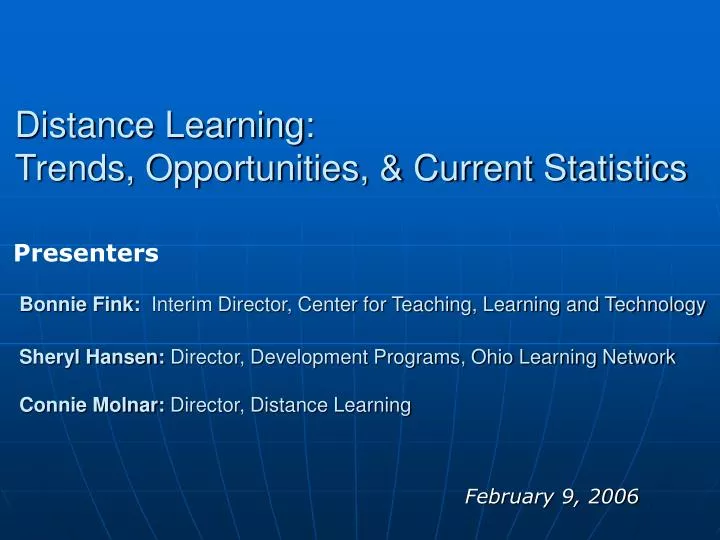 distance learning trends opportunities current statistics