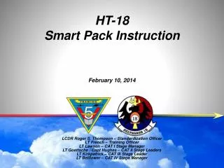 HT-18 Smart Pack Instruction