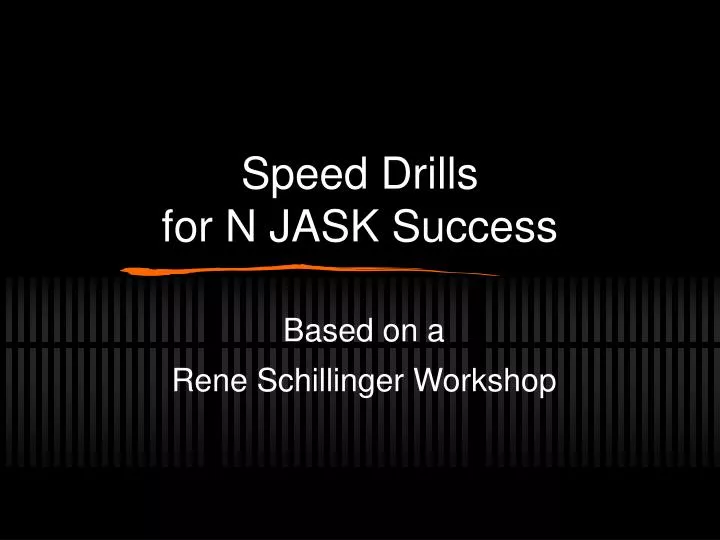 speed drills for n jask success