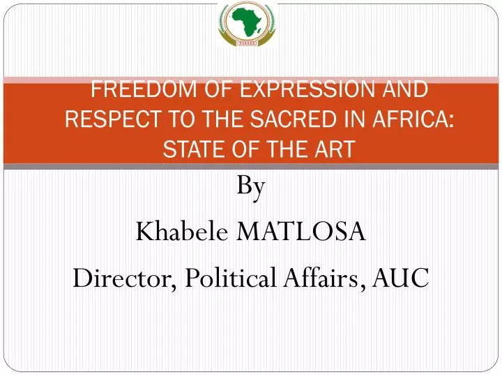 freedom of expression and respect to the sacred in africa state of the art
