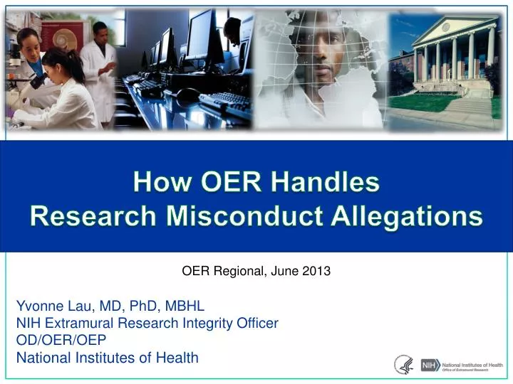 how oer handles research misconduct allegations