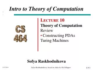 Intro to Theory of Computation