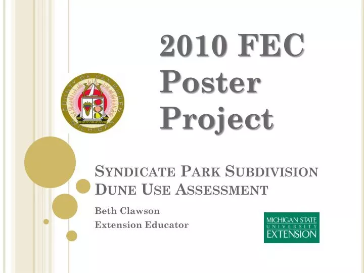 syndicate park subdivision dune use assessment