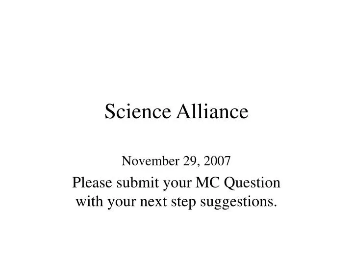 science alliance