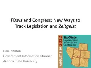 FDsys and Congress: New Ways to Track Legislation and Zeitgeist