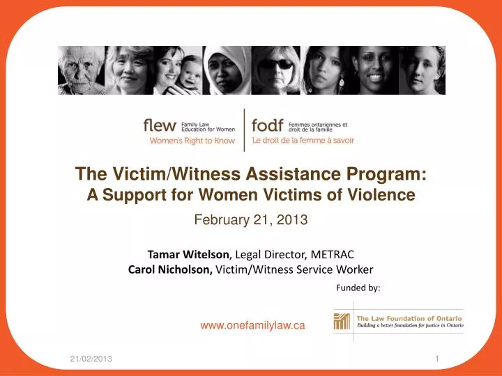 the victim witness assistance program a support for women victims of violence february 21 2013