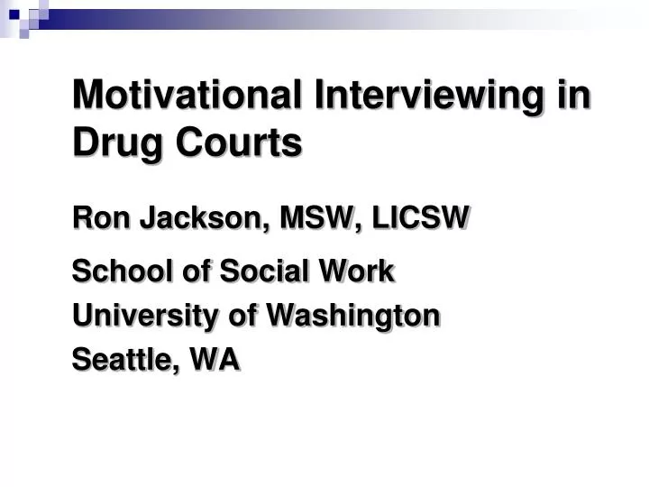 motivational interviewing in drug courts