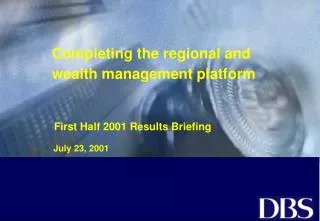 Completing the regional and wealth management platform