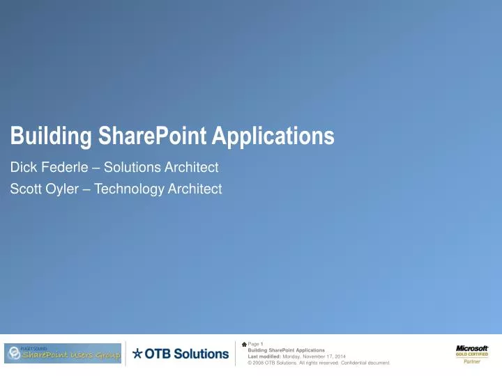building sharepoint applications