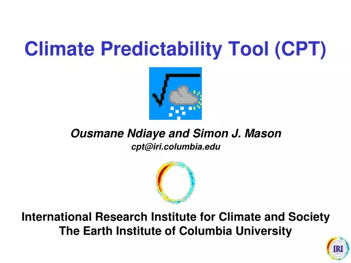 climate predictability tool cpt