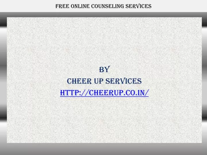 free online counseling services