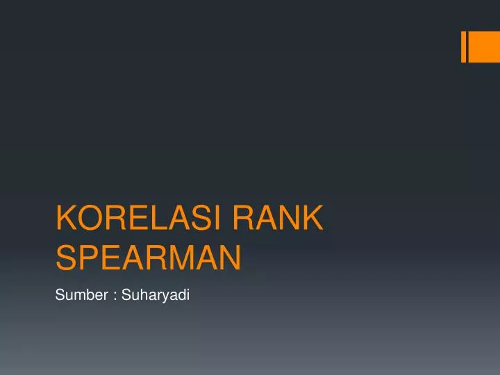 korelasi rank spearman