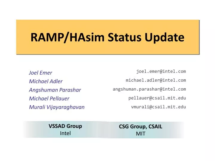 ramp hasim status update