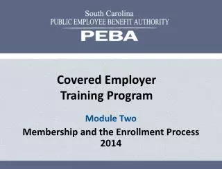 Covered Employer Training Program