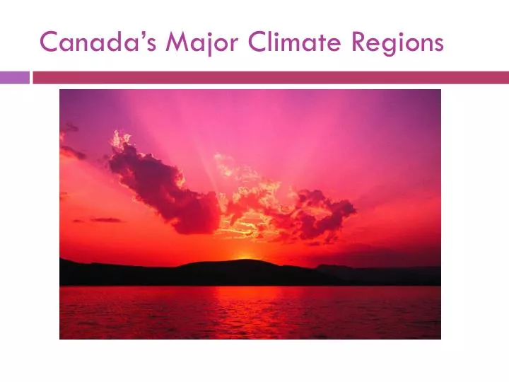 canada s major climate regions