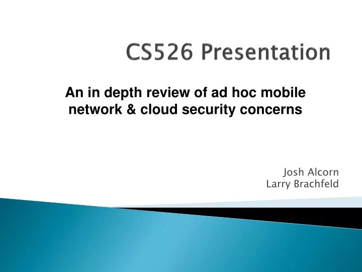 cs526 presentation