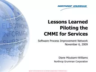 Software Process Improvement Network November 6, 2009