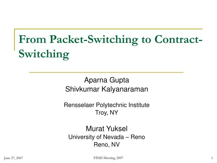 from packet switching to contract switching