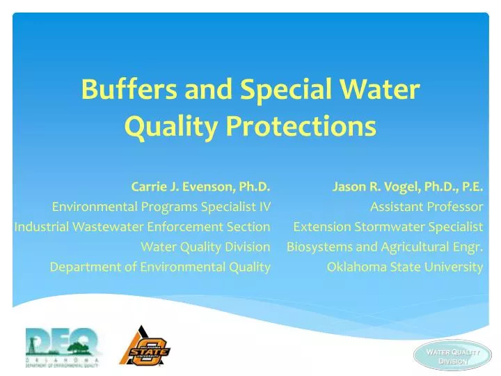 buffers and special water quality protections